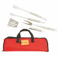 4pc Stainless Steel Barbeque Tool Set